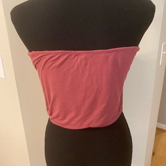 Fashion Nova Plus Size Dusty Rose Pink Bandeau Top 1X - Picture 7 of 11